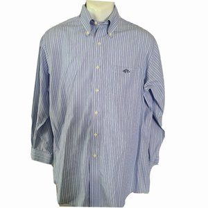 Brooks Brothers Men’s Shirt Button Down Blue Stripe Long Sleeve sz 16 1/2" new